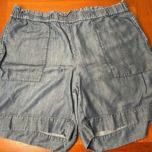 J Jill Denim Shorts XL Elastic Waist